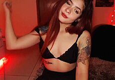 Watch this dominican teen rub her pussy firmly on webcam!