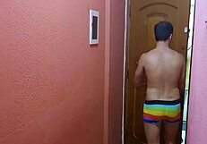 kadu ventr� and maxence angel fuck the french guy bareback in copacabana rio.