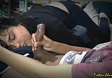 i stayed to play free fire at my best friend's house, he slipped his big cock into my mouth for fantasy hardcore