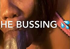 my talented dread head gives an amazing blowjob and takes a cumshot