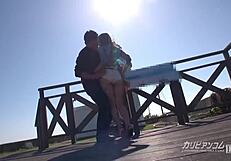 outdoor raw fuck date with japanese. pussy open for cum.