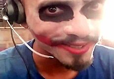 Joker is fucking so hard in the home office, feels amazing