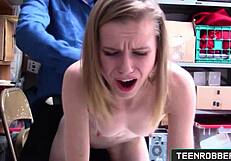 catarina petrov gets punished with rough doggystyle fucking by burglar in shop