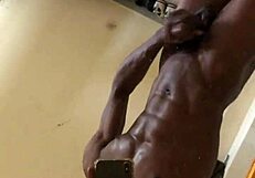 i stroke my cock in the mirror for a solo handjob