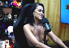 ruan strips bia hot naked, goes crazy with dirty talk in sheer studio - podcast popum no barraco