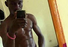 i stroke my cock in the mirror for a solo handjob