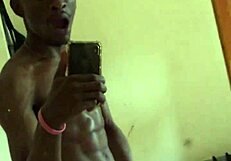 i stroke my cock in the mirror for a solo handjob