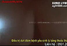 Vietnamese teen playing with pregnant friend