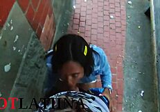 colombian puta swallows cum in public medellin deepthroat