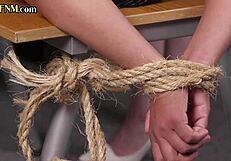 cfnm group deepthroating by dominas in the stockroom