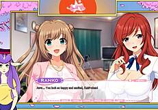 Idol in costume engages in lesbian hentai scenes