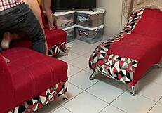 my stepsister cleans the house and i just think about it