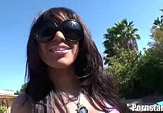 britney stevens teases dildo by pool