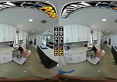 Valerica Steele gets dirty cleaning dishes in this virtual porn scene.