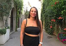 Belle brune Mila Samuse engages in anal sex with naughty Angelina, showcasing her small tits and assfucking.