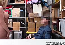 Pawn Shop Police Women in Uniforms Handle Virgin Teen Suspect with Blowjob and Threesome