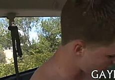 Blindfolded old gay man engulfs masked cock to orgasm!