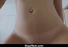 Thick stepmom craves early morning fuck from stepson, big tits in POV.