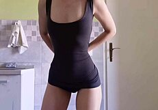 tiny teen maiskii explores kitchen solo fun