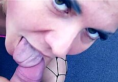 vicky's intense sucking session with a blonde milf in hardcore fucking action