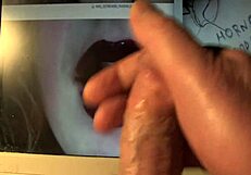 Goddess blows queen's cum tribute from horned god!