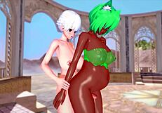 big tits pregnant futa rides ass in bold handjob orgasm