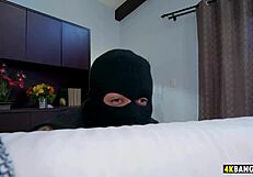 Ebony girlfriend sucks cock and gets her genitals penetrated roughly