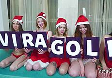 christmas orgy with petite 18+ girls goldie ellis sofi rina and kitsune