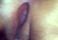 Doggystyle Creampie with Anal Plug in Ebony Assfucking