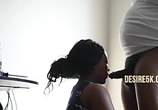 i bent over the black milf in office for hardcore doggystyle sex