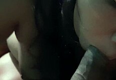 In this steamy scene, the latina with big tits and ass loves sucking the monster cock before getting creampied.