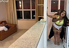 hey, can you believe i fucked this hot client while her husband watched tv?