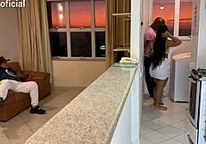 hey, can you believe i fucked this hot client while her husband watched tv?