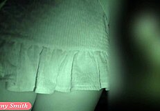 jeny smith is flashing her pussy with a mini skirt in public, so naughty