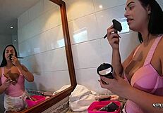 Stella Smeets Gives Interview While Doing Makeup