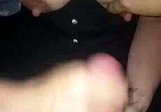 manoseo de tetas con buena paja hasta el final de mi putita