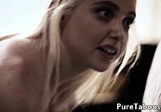 young beauty sucks gardener's black dong