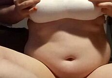 an amateur explores gentle breast techniques in a homemade setting