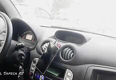 driver fingers wife's pussy during ride pov