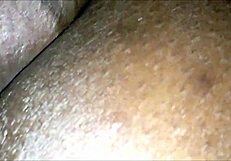 Black amateur couple enjoys closeup intimate moments