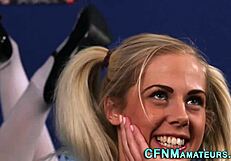 Blonde Amateur Sucks Cock In Homemade Scene