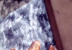 Thirsty Wife Drinks Cum From Cup In Stockings