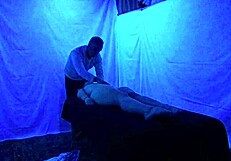 Gigi Breeze Enjoys a Blacklight Massage Session, Part Two