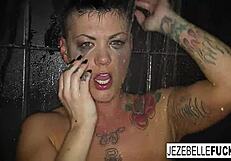 Steamy shower with brunette babe Jezebelle feels so good