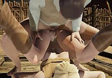 resident evil 4 - ashley graham in outdoor scene