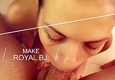 Julia Teases Alex with Her Hairy Pussy Before Sucking Cock