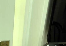 Latina milf uses toys while being watched