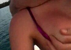 Mexican Chick Fingering Shaved Pussy On Jet Ski