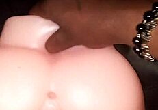 Watching porn while fucking my pussy toy and cumming hard