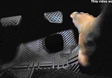 the driver accidentally touches the gas pedal with his bare toes while groping the feet 😲